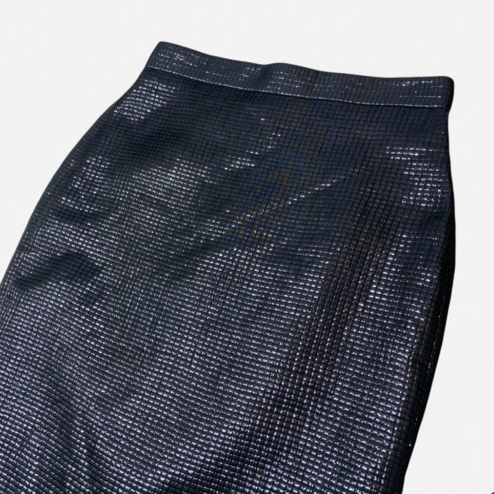Banana Republic Monogram Metallic Textured Skirt Size 10 Luxe Cocktail